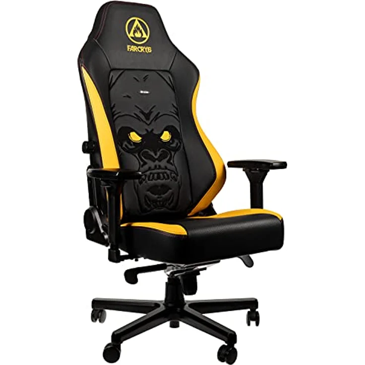 noblechairs HERO Gaming-Stuhl - Far Cry 6 Special Edition, PU-Kunstlederbezug in Schwarz und Gelb, ergonomisch verstellbar, bis 150 kg belastbar – Bild 1