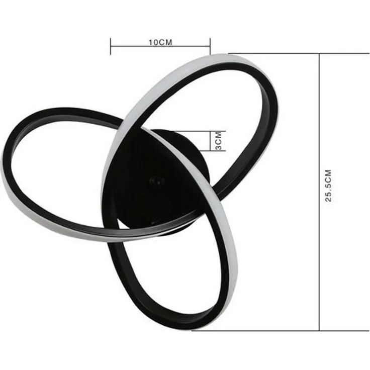 Nettlife LED Deckenleuchte LED-Deckenleuchte in 3 Blättern Weißen Design, Flimmerfrei Blendfrei, LED fest integriert, Warmweiß, Schwenkbar 15~20° – Bild 4