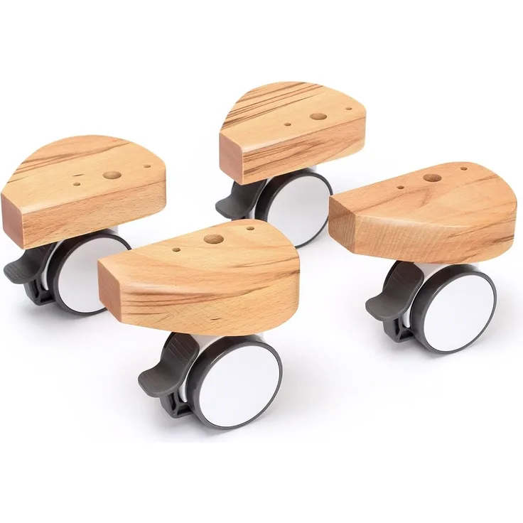 babybay Rollensatz Spezial mit Stoßschutz passend für alle Modelle, Kernbuche geölt