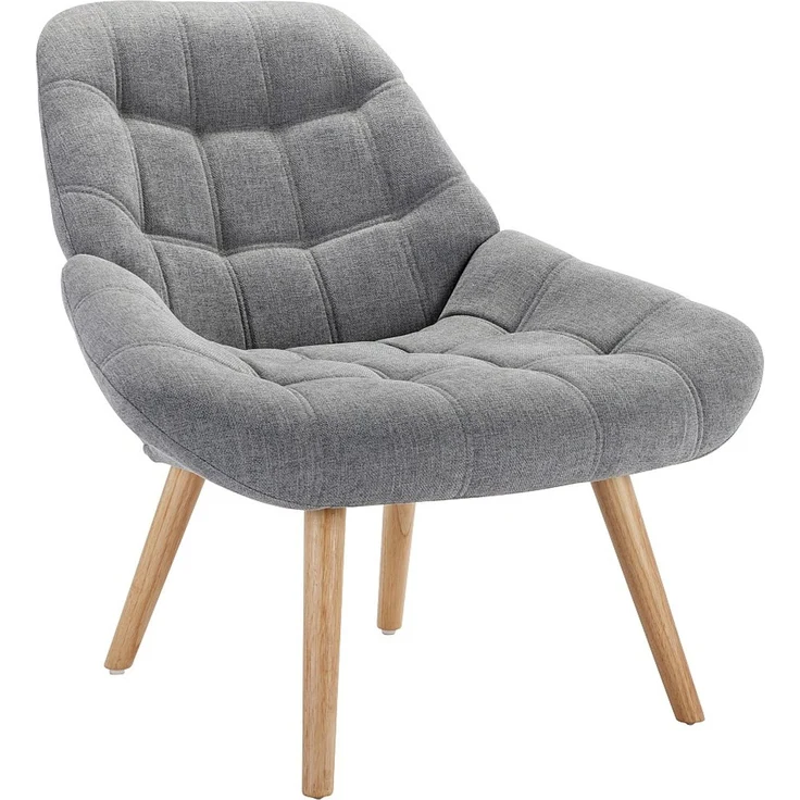 Vente-unique - LUOSTO - Sessel mit gerader Rückenlehne - Holz, Platte - Holz - Grau - 87 x 79 x 83 cm – Bild 4