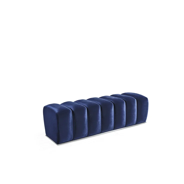 Schlafzimmer-Set "Elara" – Bett mit Bettkasten und Matratze , Nachttisch, Bettbank-Blau – Bild 11