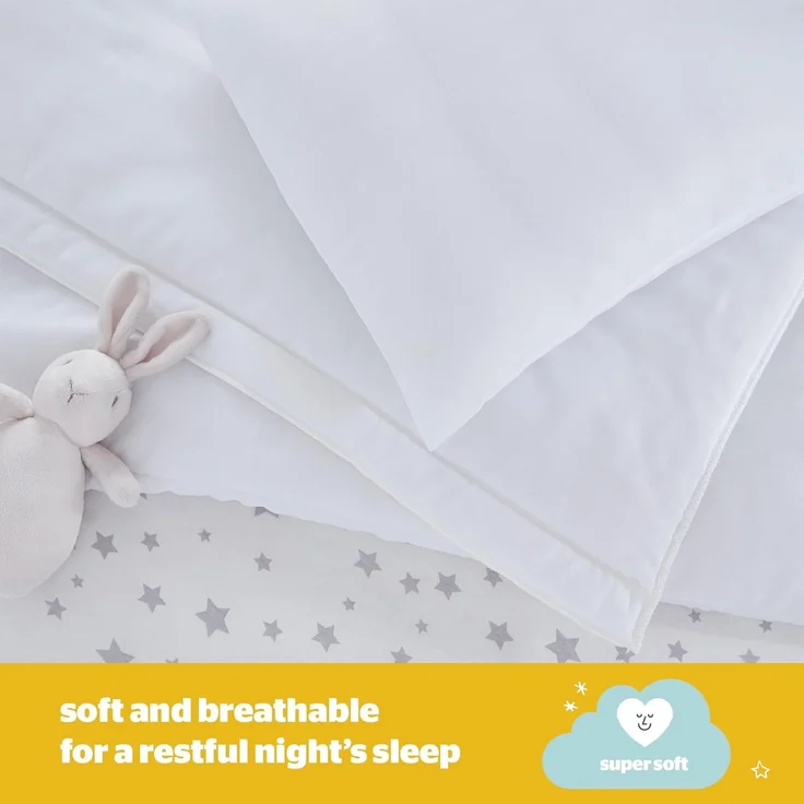 Silentnight Safe Nights 442367GE Kinderbettkissen, antiallergen, für Kinder, Neugeborene, Babys, hypoallergen, maschinenwaschbar, Babyparty, Geschenk, Weiß, 1 Kissen – Bild 3