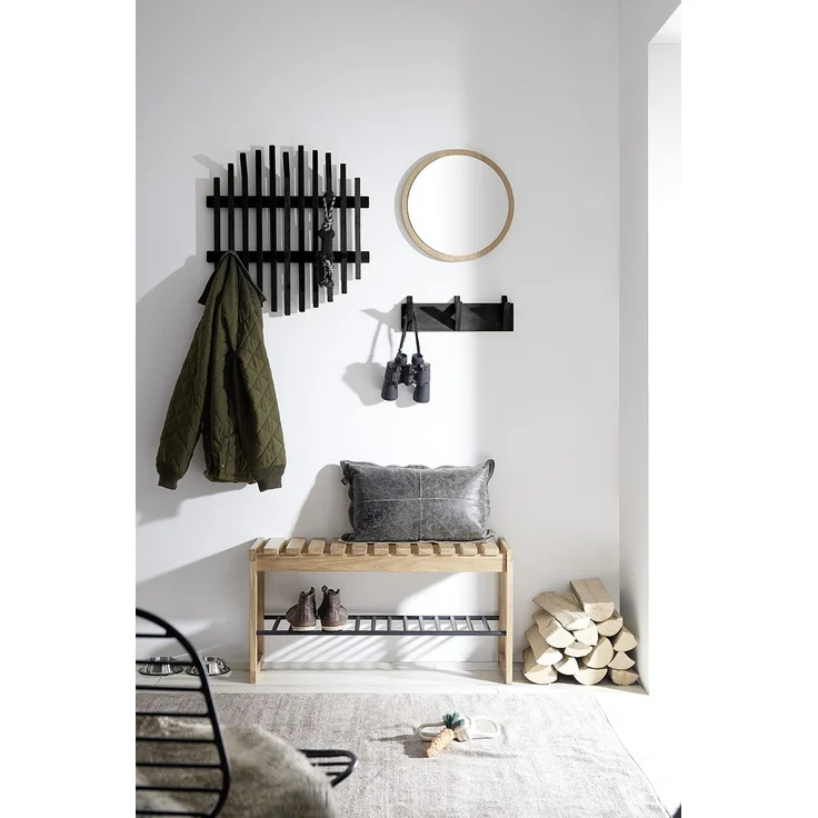 Garderobenpaneel >BANTRY< in schwarz - 58x60x11x60 (BxHxTxD) – Bild 6