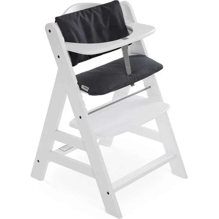 Hauck Highchair Pad Deluxe, Hochstuhlauflage für Hauck Holzhochstuhl Alpha+, Einfache Befestigung, Melange Charcoal (Grau) – Bild 2