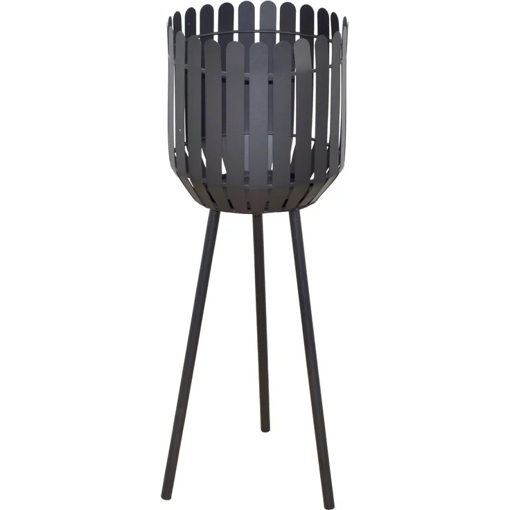 Blumenständer Metall Schwarz 71cm Pflanzenständer Modern Gittertopf Ø25 – Bild 2
