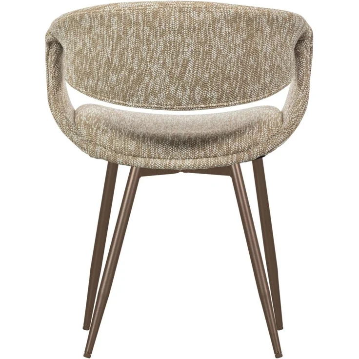 Esszimmerstuhl Yossi aus Webstoff, modernes Design, sand / kupfer, weich gepolstert – Bild 4