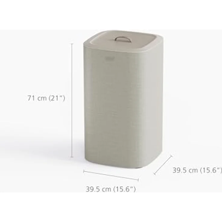Joseph Joseph Tota One 60L ecru Großer Wäschekorb mit einem Fach – Bild 5