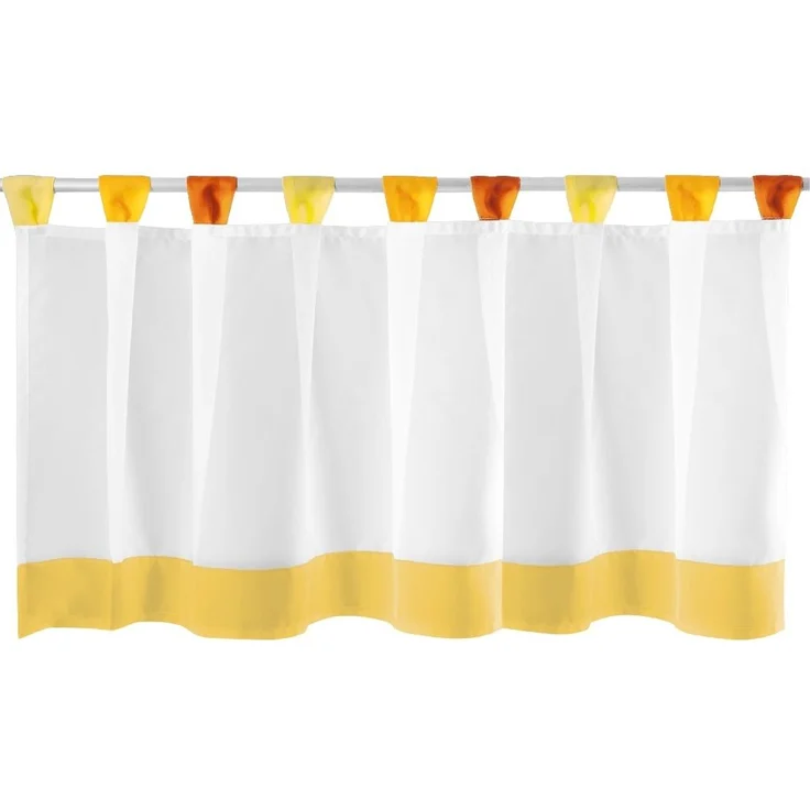 Bistrogardine mit Schlaufen ca. 150x45 cm Auswahl: gelb - orange – Bild 1