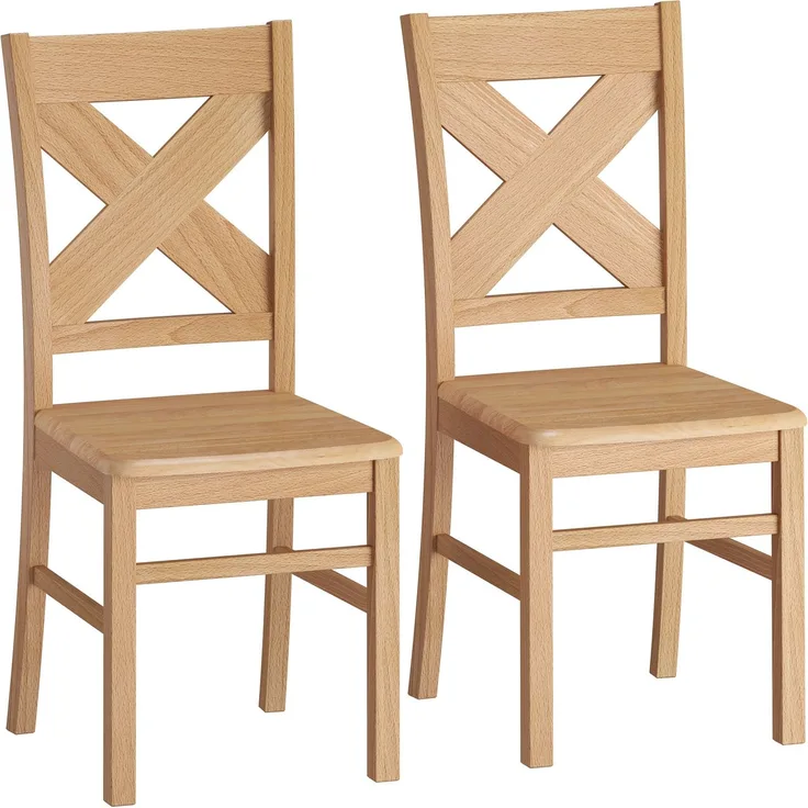 Stuhl Massivholzstuhl Esszimmerstuhl Buche natur V-90.72-76Doppelpack