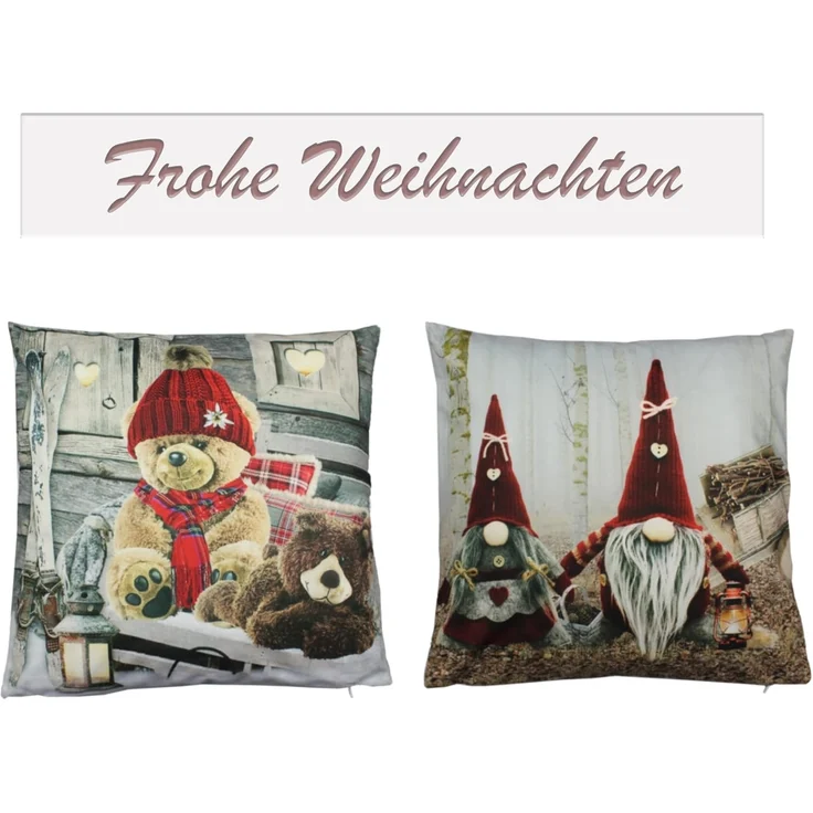 Haus und Deko Tischdecke Kissenbezug 40x40 cm Weihnachten Kissen Deko Samt (1-tlg) – Bild 8
