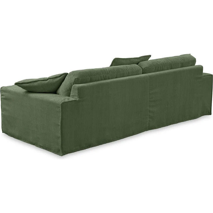 KAWOLA Sofa NETTA 4Sitzer Bezug abziehbar Cord moosgrün 90 x 116 x 258 cm – Bild 6