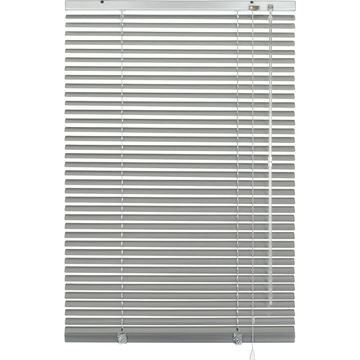 Deco Company Alu-Jalousie ohne Bohren, Zum Klemmen, Inkl. Klemmträgern, Sichtschutz, Lichtschutz, Blendschutz, Aluminium-Jalousie, Silber, 90 x 175 cm