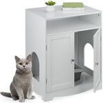 Weißer Katzenschrank für Katzenklo