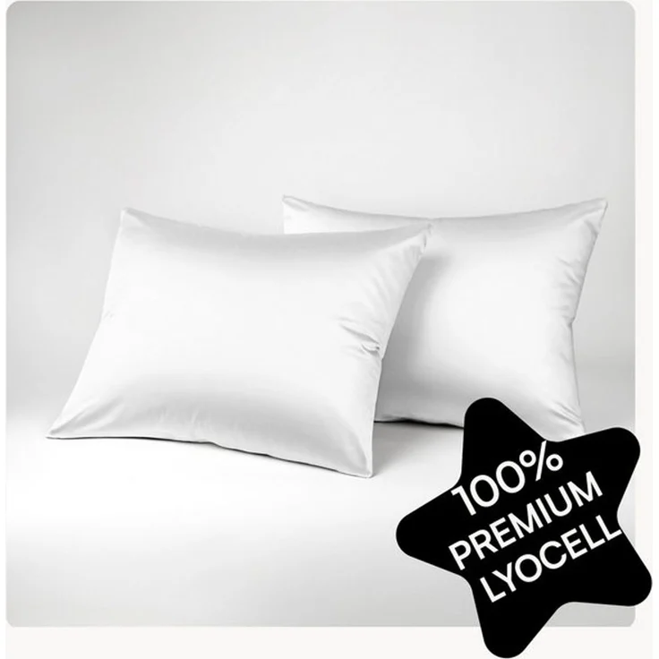 Seralino Kissenbezüge Set aus 100% Lyocell (Tencel) in Gr. 40x80, 80x80, 40x60cm, (2 Stück), besonders weich, schnelltrocknend, atmungsaktiv, aus Eukalyptusfasern – Bild 4