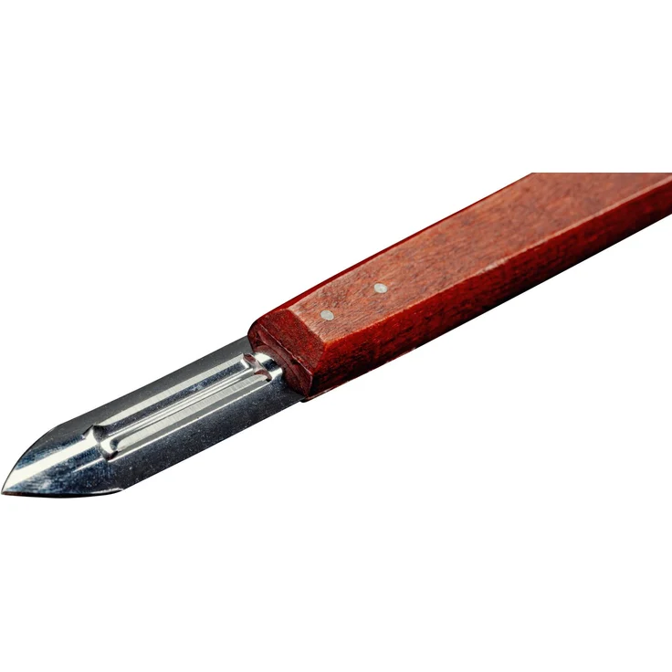 Neustanlo | 4er Set Universal Sparschäler mit Holzgriff | Universalschäler mit 2-schneidiger Edelstahl Klinge | robuster Schäler für Gemüse und Obst | Qualität by Marsvogel Solingen – Bild 3