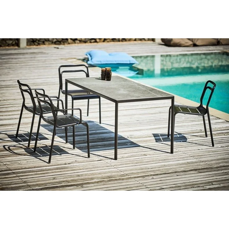 Stapelsessel Live aus Aluminium, Schwarz – Bild 6