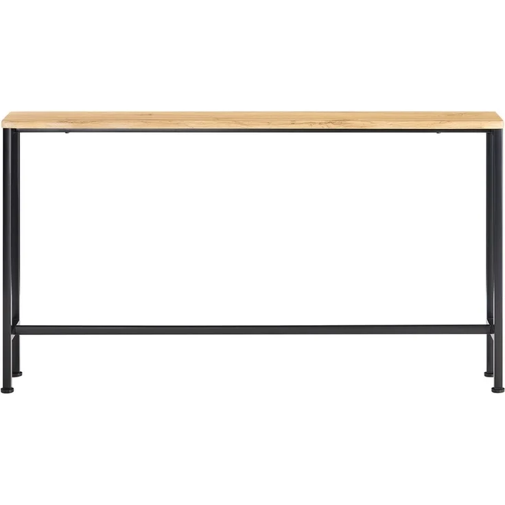 SoBuy FSB19-E Konsolentisch Flur, Metall, Pulverbeschichtung, Helle Eiche, 120 x 65 x 20 cm – Bild 1