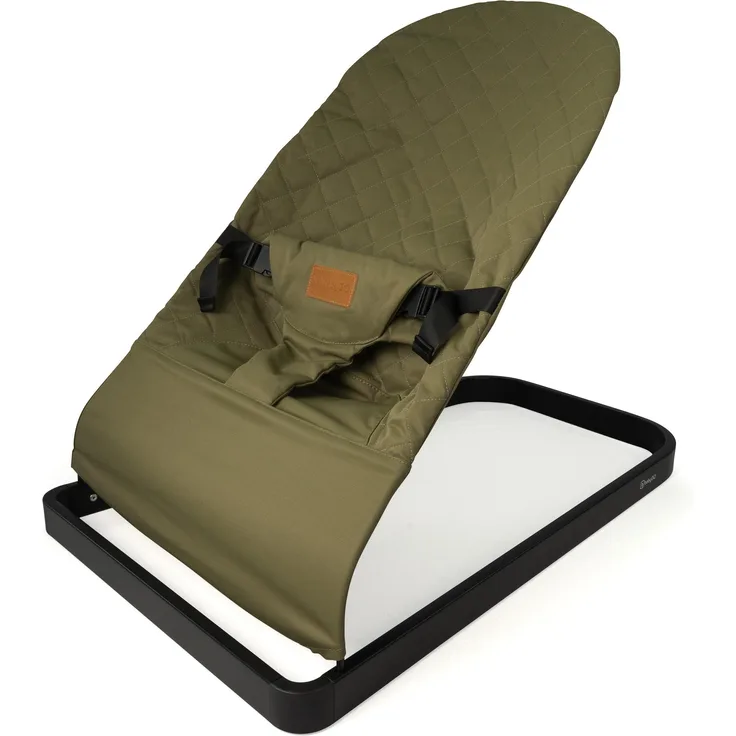 BabyGo Bouncer Comfort Babywippe, ergonomisch, khaki, bis 9 kg