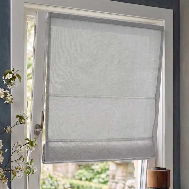 Victoria M. Raffrollo Klemmfix Ivora Premium Raffrollo 40x130cm Grau Blickdicht, mit Klemmträger, ohne Bohren, freihängend, Ohne Bohren – Bild 3