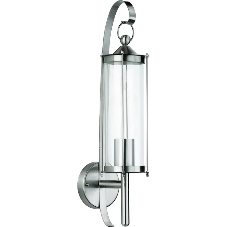 Wandlampe, Edelstahl, Glas, silber, IP44, H 52,5 cm – Bild 8