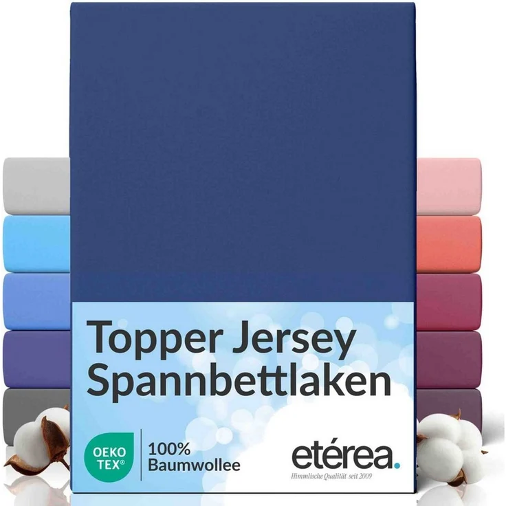 etérea Himmlische Qualität Spannbettlaken etérea Comfort Jersey Topper Spannbettlaken, Jersey, Gummizug: rundum, (1 Stück) – Bild 1