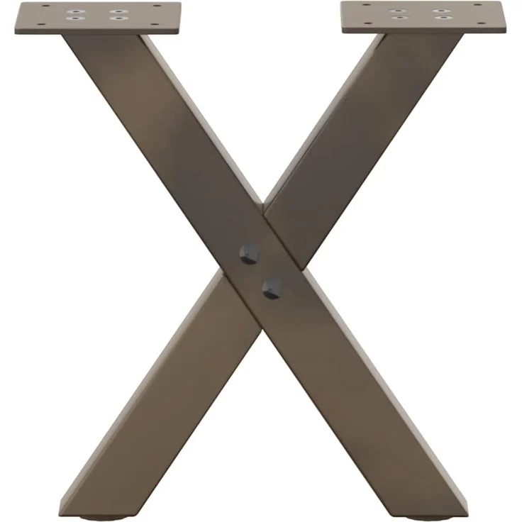 vidaXL Couchtischbeine X-Form 2 Stk. Naturstahl 30x(30-31) cm Stahl 4012871 – Bild 3