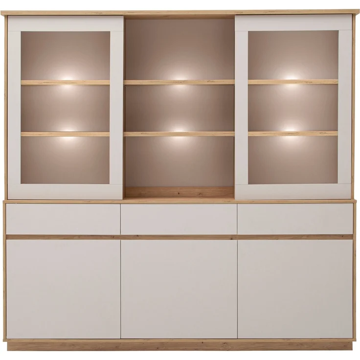 Home affaire Buffet Sonora, moderner Hochschrank, Buffetschrank in Kaschmir, Regal filigrane Rahmenoptik, ausreichend Stauraum, vielseitig einsetzbar – Bild 3