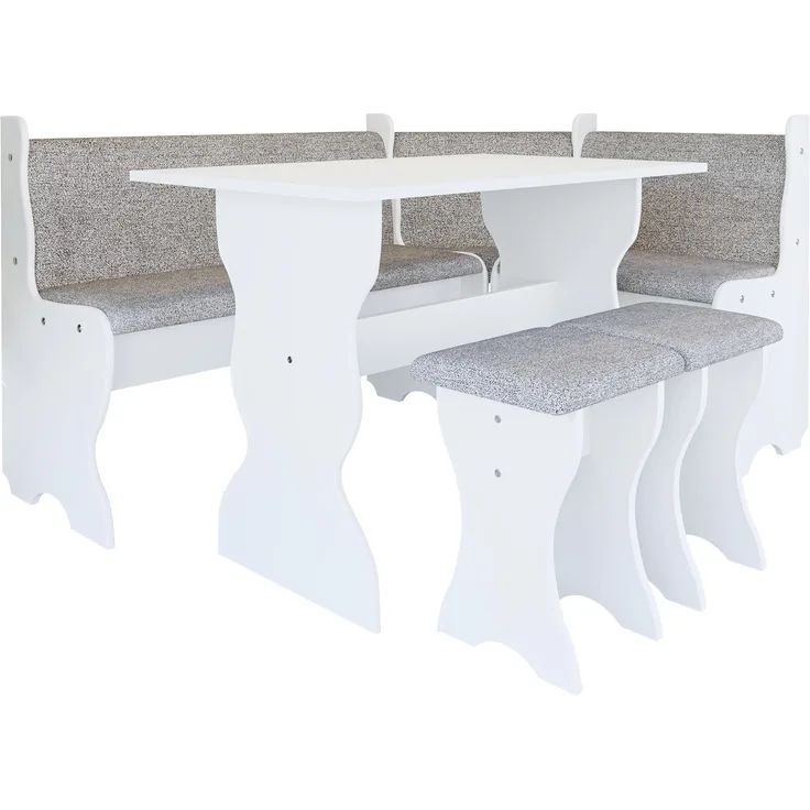 Eckbank Thomas (Farbe: Weiß / Alfa 13)