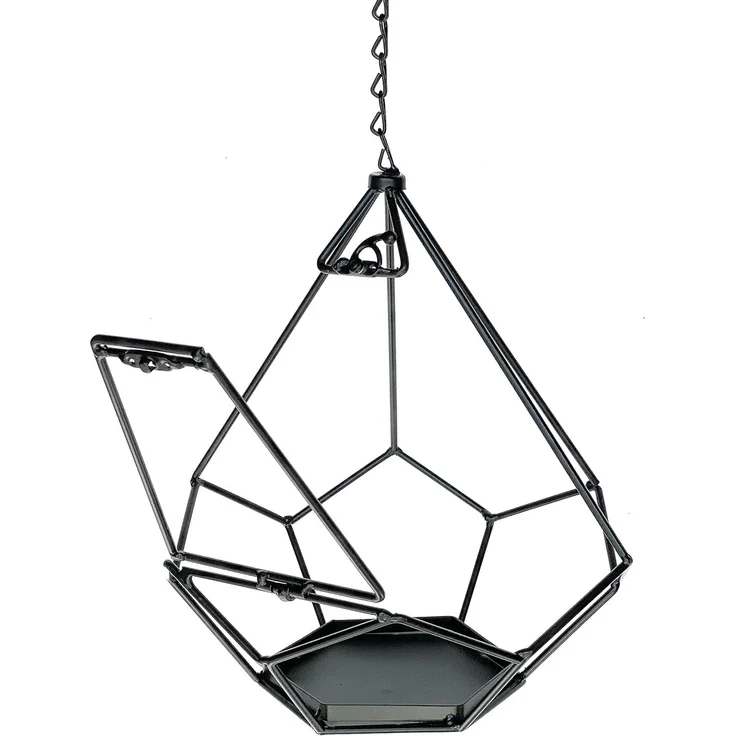 DanDiBo Blumenampel Innen Metall Wand Hängepflanzen 64 cm 96075 S mit Tür 6 Ecken Pflanzenhänger Blumenhänger Topfhänger Blumen Blumentopfhänger Hängetopf – Bild 6