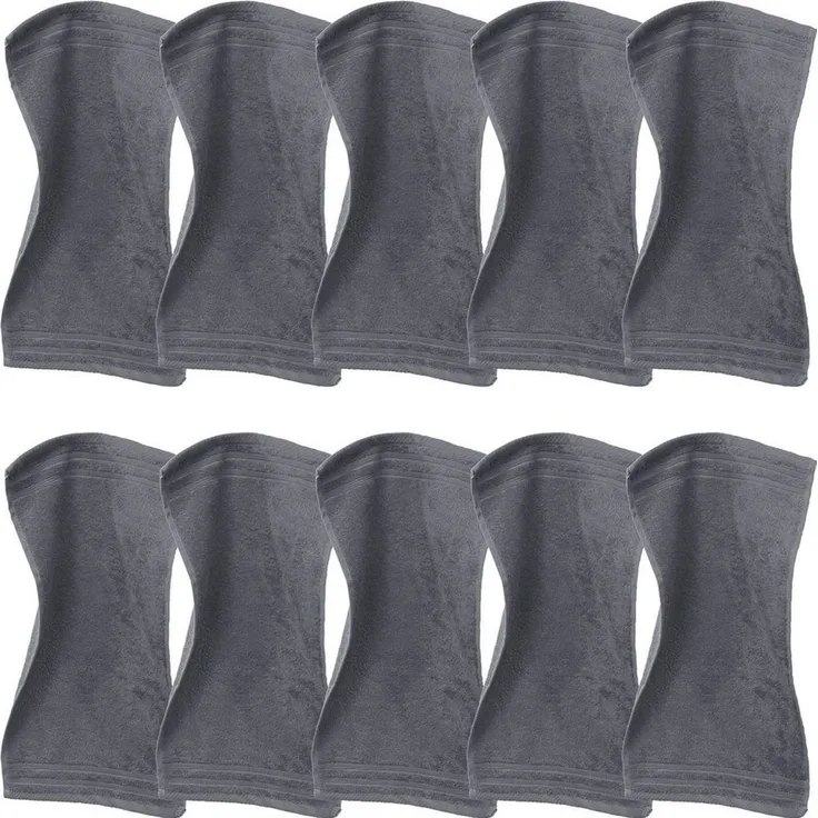 Erwin Müller Gästehandtuch Gästetuch "Heidelberg" 10er-Pack, Frottier, Walk-Frottier Uni