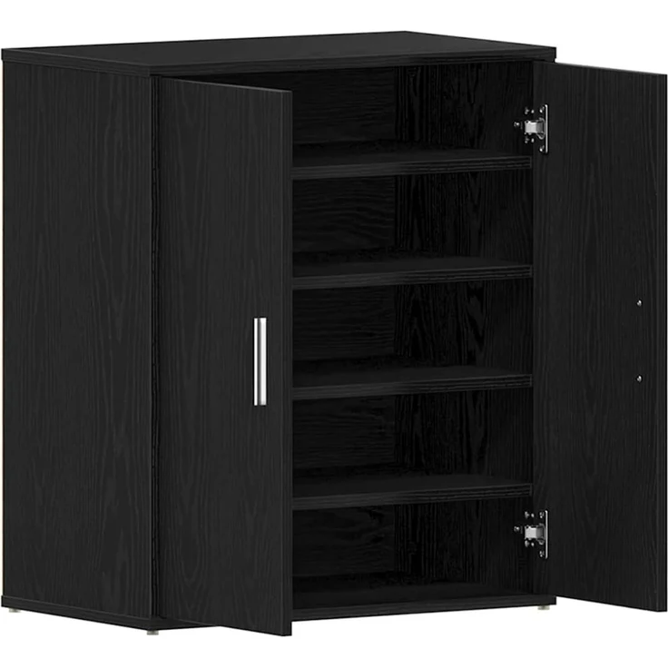 vidaXL Schuhschrank Schwarz Eichen-Optik 60 x 35 x 70 cm Holzwerkstoff 862682 – Bild 4