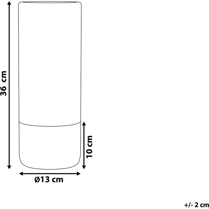 Blumenvase GELIDA 36 cm Steinzeug Weiß – Bild 2