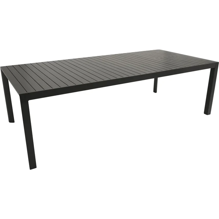 DEGAMO LAGOS II Gartengarnitur, Aluminium, anthrazit, 9-teilig (8x Stapelsessel, 1x Ausziehtisch 195/255x120cm) – Bild 8