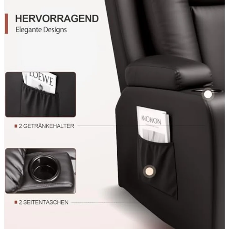 COMHOMA Relaxsessel Fernsehsessel TV-Sessel Loungesessel Wohnzimmer Einzelsofa – Bild 8