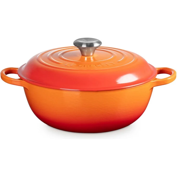 Le Creuset Stew Pot Rund Signature, ofenrot, Ø 26 cm – Bild 1