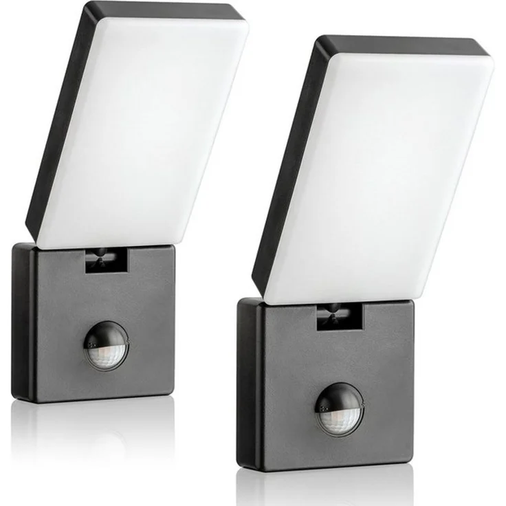 SEBSON Außen-Wandleuchte 2x LED Außenleuchte Bewegungsmelder 9m/140° IP65 15W kaltweiß, Kaltweiß, Bewegungsmelder programmierbar – Bild 4