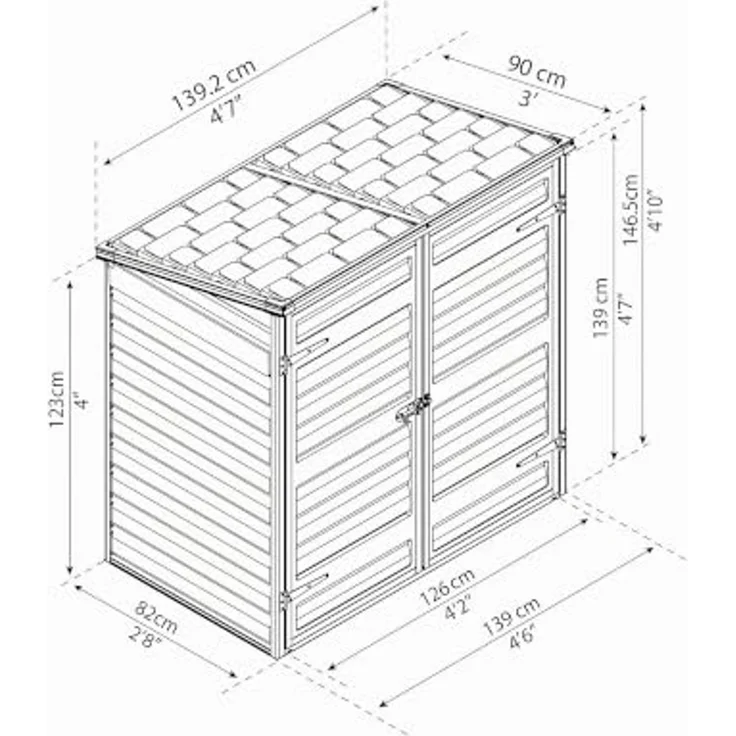 Palram - Canopia Aluminium Gerätebox Voyager | – Bild 2