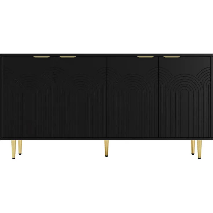 Sideboard (160/40/80 cm) Mehrzweckschrank mit Türen, Küchenschrank, Aufbewahrungsschrank, Wohnzimmerschrank, matt – Bild 6