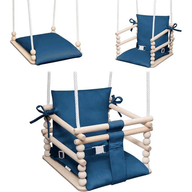 MAMOI® Babyschaukel Holz | Indoor Babyschaukel | Kinderschaukel Indoor | Babyschaukel 3 in 1 + SICHERHEITSGURT | Holzschaukel Baby | Kleinkindschaukel | Kinderschaukel Holz | CE | 100% ECO | Made in EU