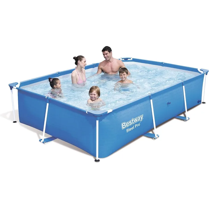 Bestway Steel Pro Frame rechteckiger Pool, ohne Pumpe, blau, 259 x 170 x 61 cm