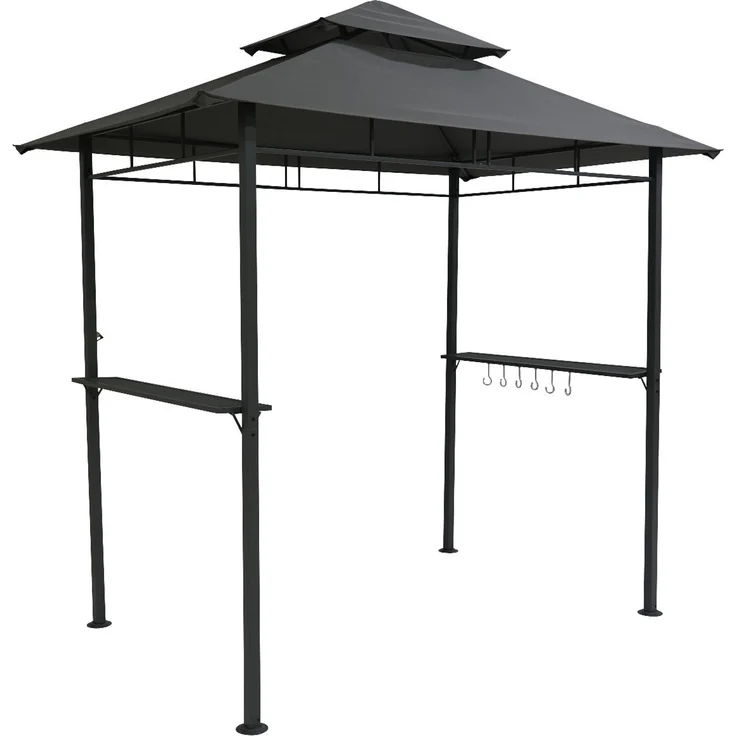 Gardissimo IZGARA Grillpavillon Raucher Überdachung BBQ Pavillon mit Ablagen – Bild 5