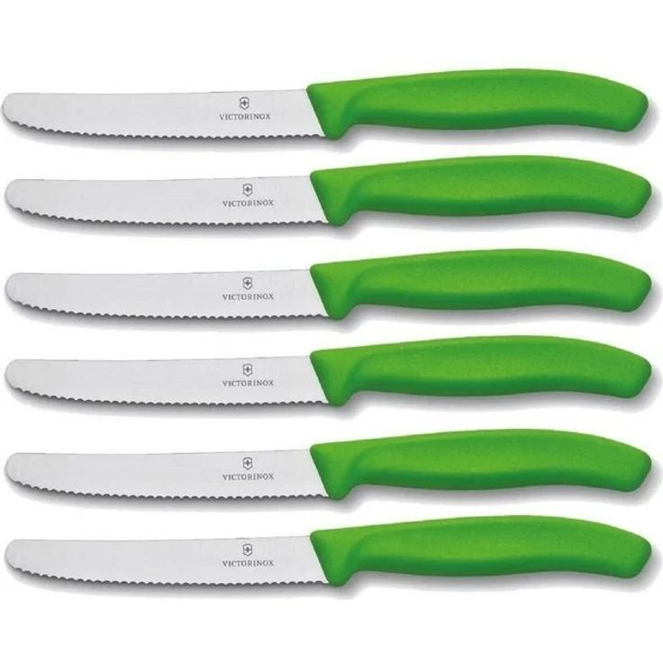 Victorinox Tafelmesser Tomatenmesser 6er Set grün – Bild 2