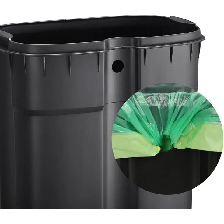 Songmics Mülleimer, geruchsdicht, Edelstahl, 30 Liter, Weiß – Bild 8