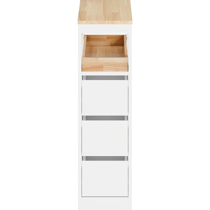 SoBuy BZR54-II-W Badunterschrank, MDF, Lackiert, Weiß, 23 x 82 x 65 cm – Bild 1