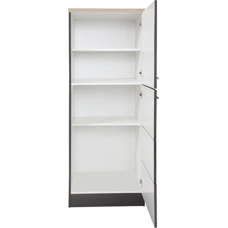 KOCHSTATION Seitenschrank KS-Wien Breite 60 cm, Höhe 165 cm, Türanschlag wechselbar – Bild 2
