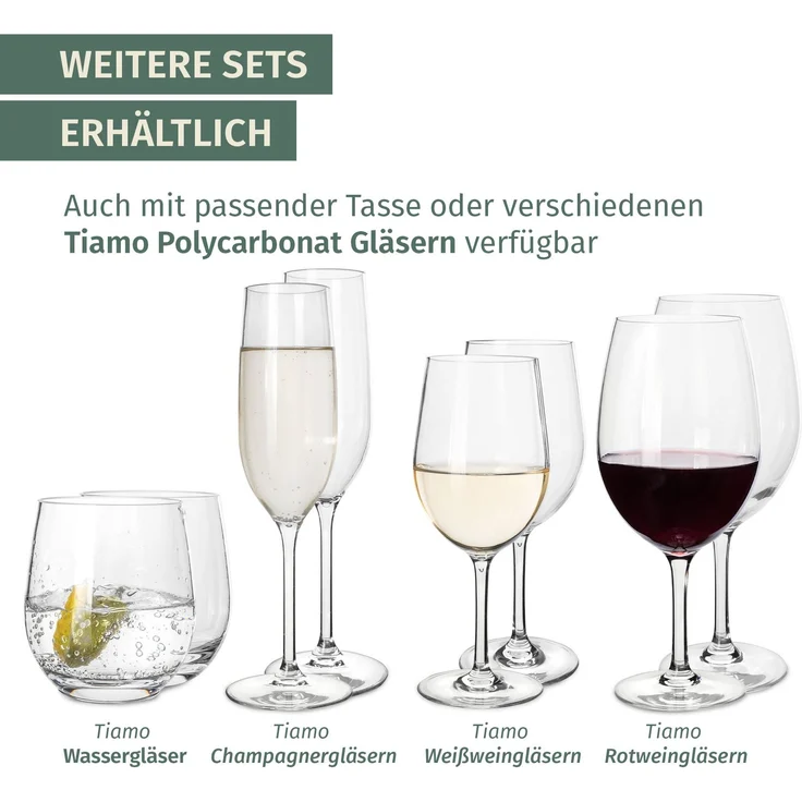 Moritz Camping Tafelgeschirr aus Melamin für 4 Personen 12-teilig | spülmaschinenfest | Picknick Geschirrset | Geschirr Campinggeschirr I Stone Green Design – Bild 9