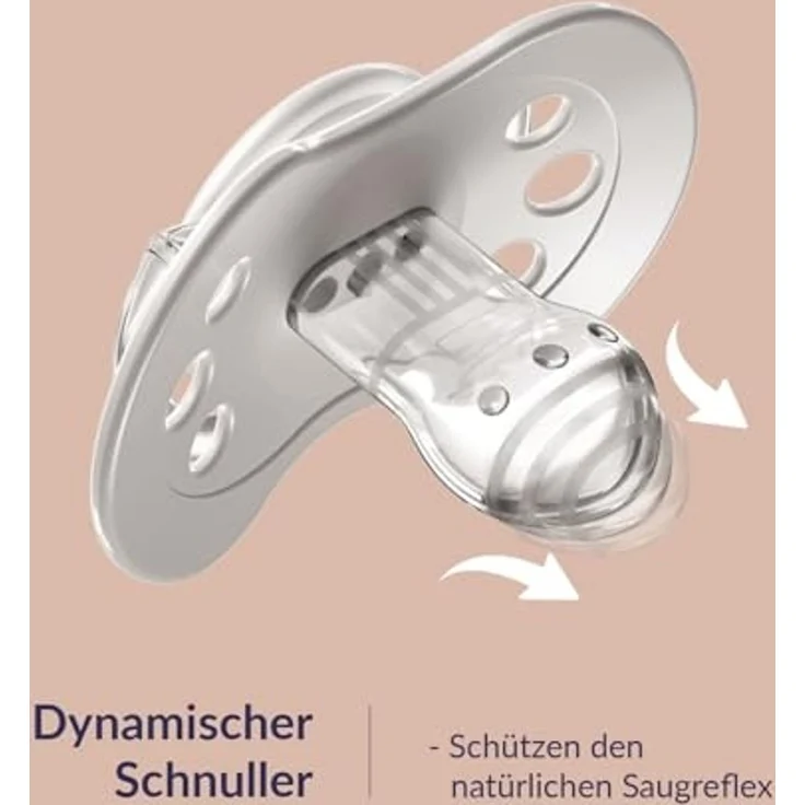 Difrax LOVI - Dynamischer Schnuller für Babys - Leuchtender Schnuller - 18+ Monate - Mädchen - Leicht anzunehmen, BPA-frei, Entwickelt in Zusammenarbeit mit medizinischen Experten. – Bild 3