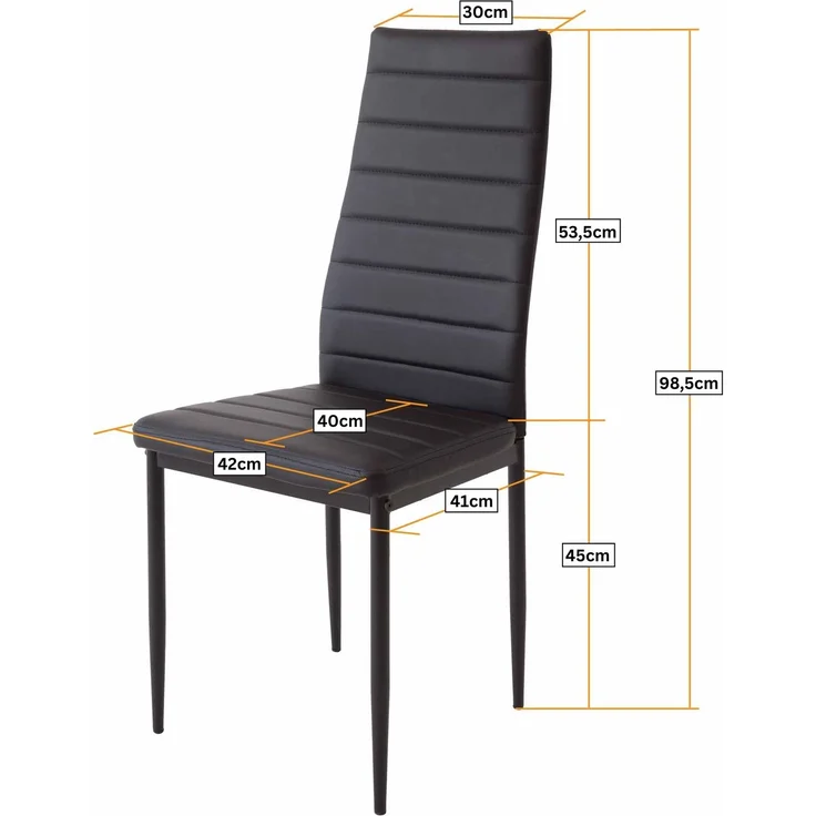 Albatros Esszimmerstühle MILANO 4er, Beige - Polsterstuhl mit Kunstleder-Bezug, Modernes Stilvolles Design am Esstisch - Küchenstuhl oder Stuhl Esszimmer mit hoher Belastbarkeit bis 110kg – Bild 5
