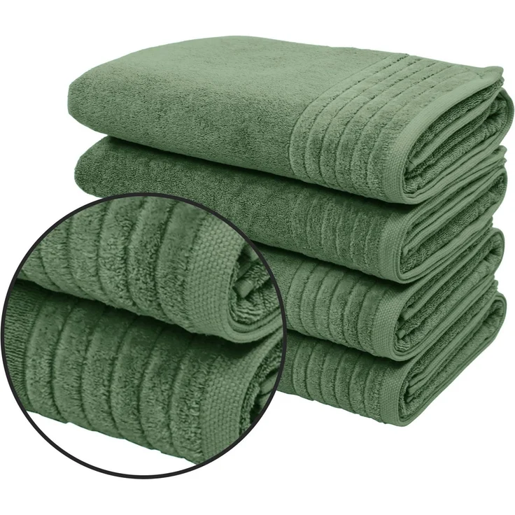 OTTO home Duschtücher Sanremo Premium, Premium Handtücher, 600 gr/m², 70x140cm, Frottier (Set, 4-St), mit Bordüre, flauschig & weich, dicke Qualität, 5 Jahre Garantie – Bild 1