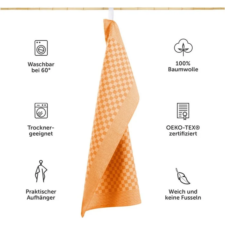 Blumtal Geschirrtuch Premium Geschirrhandtücher in 50 x 70 cm, (Set, 20-tlg, 5, 10 oder 20 Geschirrtücher), 100% Baumwolle, Oeko-TEX® Zertifiziert – Bild 3